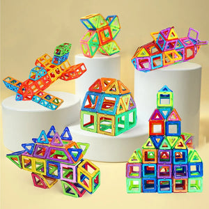 Magnetic Building Blocks DIY Set for Kids - Big & Mini Size Construction Toys