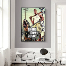 Load image into Gallery viewer, Video Game Grand Theft Auto Poster Canvas Painting GTA 5 Wall Picture Print For Modern Gamer Living Room Home Decoration