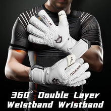 Load image into Gallery viewer, WVVOU Soccer Goalie Gloves for Adults and Youth, High Performance Goalkeeper Gloves with 5 Detachable Finger Saves