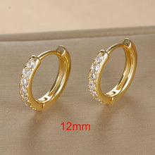 Load image into Gallery viewer, 2PCS Tiny Stainless Steel Huggie Small Hoop Earrings For Women Round Circle Punk Unisex Rock Earring Cartilage Piercing Jewelry