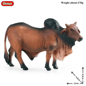 Cute Farm Animals Milk Cow Cattle Calf Angus Bull OX Buffalo Model Action Figures Toy