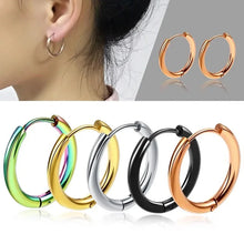 Load image into Gallery viewer, 10/20Pcs Minimalist 316L Stainless Steel Small Hoop Earrings For Women Man Classic Round Earrings Fashion Ear Piercing Jewelry