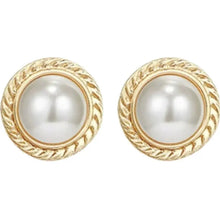 Load image into Gallery viewer, Statement Baroque Pearl Hoops: Trendy, Gold &amp; Irregular Pearls