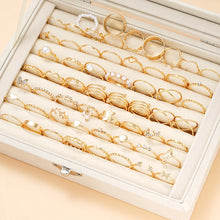 Load image into Gallery viewer, 58PCS Vintage Heart Snake Butterfly Rings Set for Women Fashion Metal Gold Plated Geometric Hollow Finger Ring Jewelry Gifts New