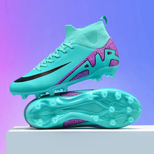 Load image into Gallery viewer, New Men Soccer Shoes Indoor Cleats Football Boots Match Long Spikes Sneakers Breathable Ultralight Training Drop Shipping