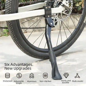 Adjustable Aluminum Alloy Bicycle Kickstand 24-29 Inch Bike Side Stand Cycling Equipment