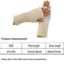 Load image into Gallery viewer, Women&#39;s Solid Half Finger Knit Gloves - Winter Warmth and Style