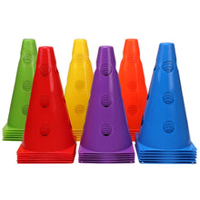 Load image into Gallery viewer, 12PCS 18PCS 24PCS 30PCS 36PCS Durable  Mark Cones Football Agility Training Sport  with Hole