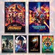 Marvel Movie Poster – Self-Adhesive Wall Mural / Wallpaper