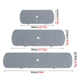 Silicone Water Ripples Faucet Mat for Kitchen and Bathroom Splash Protection