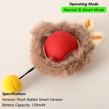 Load image into Gallery viewer, Dog Cat Interactive Ball Toy Automatic Rolling Ball Faux Tail Rechargeable Smart Pet Electric Toy Dog Cat Training Imitate Mouse