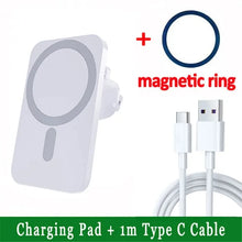 Load image into Gallery viewer, 30W Magnetic Car Wireless Charger For iPhone 15 14 13 12 Pro Max Mini Macsafe Car Phone Holder Stand Mount Fast Charging Station
