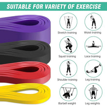 Load image into Gallery viewer, Resistance Bands Set 4 Levels Exercise Bands For Men Women Shape Body Gym Crossfit Fitness Muscle Strength Training Yoga Workout
