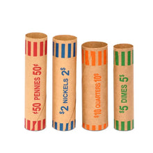 Load image into Gallery viewer, Colored Coin Wrappers! Kraft Paper, Bulk Rolls