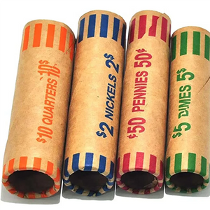 Colored Coin Wrappers! Kraft Paper, Bulk Rolls