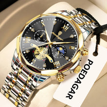 Load image into Gallery viewer, POEDAGAR Original Luxury Men's Watch Waterproof Luminous Chronograph Men Wristwatch Stainless Steel Quartz Watches For Man Reloj