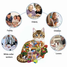 Load image into Gallery viewer, Mysterious Cat Wooden Puzzle: Educational Interactive Toy Gift&quot;