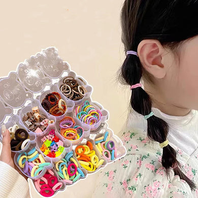 Colorful Girls Hair Bands Set Rabbit Star Clips Candy Color Hair Ties Kids Accessories