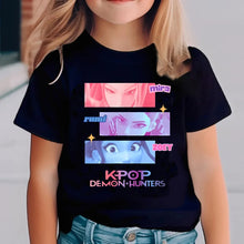 Load image into Gallery viewer, Kpop Demon Hunters Children's T Shirt Short Sleeve T-shirt Cute Kpop Demon Hunters Tiger Harajuku Tshirt for Boys Girls