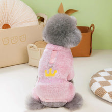 Load image into Gallery viewer, Soft Fleece Crown Pattern Pet Dog Jumpsuit Costume Coat for Small Dogs