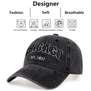 Chicago Letter Baseball Cap: Unisex Snapback Hip Hop Hat