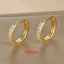 Load image into Gallery viewer, 2PCS Tiny Stainless Steel Huggie Small Hoop Earrings For Women Round Circle Punk Unisex Rock Earring Cartilage Piercing Jewelry