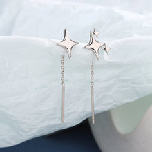 Load image into Gallery viewer, Ventfille 925 Sterling Silver Star Earring for Women Girl Simple Tassels Chain Fashion Office Jewelry Gift Dropshipping