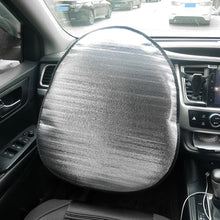 Load image into Gallery viewer, Car Steering Wheel Sun Shade Double Thick Anti-UV Sunscreen Silver Cover