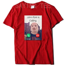 Load image into Gallery viewer, John Pork Is Calling Answer Call Phone Women T-Shirt Humor Funny Pig Lover Graphic Tee Top Streetwear Short Sleeve Outfit Gift
