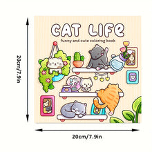 Load image into Gallery viewer, 28 Pages Cat's Daily Life Coloring Book for Adult | Colouring Book, Drawing Supplies for Christmas, Thanksgiving