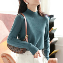 Load image into Gallery viewer, Autumn Winter chic Bottom Sweaters Women Fashion Turtleneck Pullover Slim Long Sleeve Knitted Jumpers Soft Warm Pull Femme Top