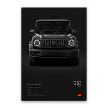 Load image into Gallery viewer, Famous Cars M5 918 GT3 Canvas Wall Art Print Poster G63 STO SLS Decorative Mural Modern Home Decor Birthday Gift Unframed