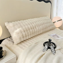 Load image into Gallery viewer, 2025 new solid color imitation rabbit plush adult pillowcase milk plush extended snowflake plush pillowcase, without pillow core