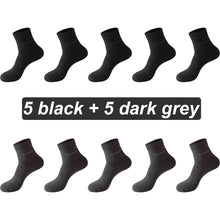Load image into Gallery viewer, 10 Pairs Bamboo Fiber Socks Men Breathable Anti-Bacterial EU38-46