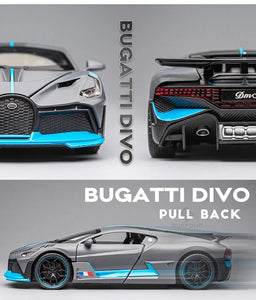 1/32 Bugatti Divo Diecast Car - Alloy, Lights - Boys' Gift