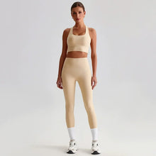 Load image into Gallery viewer, Naked Feel Yoga Set Women Fitness Sportswear 2 Piece Strappy Sports Bra High Waist Gym Leggings Workout Outfit Active Wear