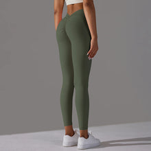 Load image into Gallery viewer, Women Fitness Leggings Workout Gym Running Scrunch Leggings Sexy Back V High Waist Trousers Jogging Active Wear Tight Pants