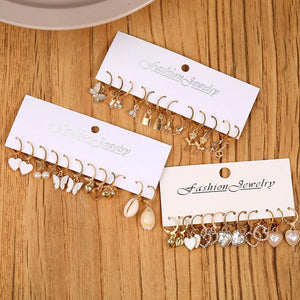 Variety Earring Set! 18 Pairs, Trendy Styles, Summer