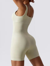 Load image into Gallery viewer, Women's sexy threaded yoga suit jumpsuit sleeveless high elasticity quick drying breathable jumpsuit shorts push up sportswear