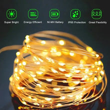 Load image into Gallery viewer, 100 LED Solar Fairy Lights! Warm White, Outdoor String Lights