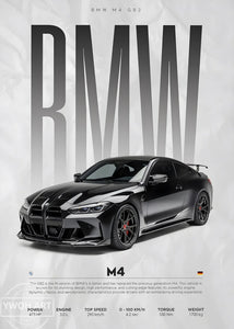 BMW Cars Competition Poster – Modern Canvas Wall Art