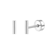 Load image into Gallery viewer, 2PCS/Set Stainless Steel Heart Moon Earbone Stud Screw Ball Stud Earrings for Women Fashion Ear Tragus Cartilage Body Piercing