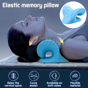 Neck & Shoulder Stretcher Relaxer - Chiropractic Cervical Traction Pillow