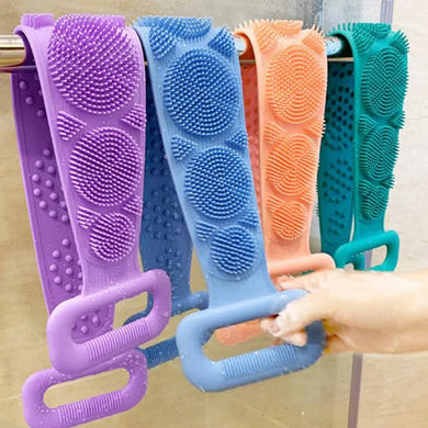 Silicone Body Scrubber & Massage Shower Belt - Skin Cleansing Tool