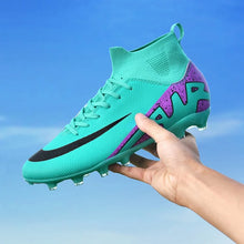 Load image into Gallery viewer, New Men Soccer Shoes Indoor Cleats Football Boots Match Long Spikes Sneakers Breathable Ultralight Training Drop Shipping