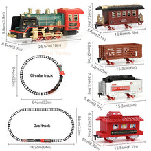 Load image into Gallery viewer, Remote Control Steam Train Set - Classical Electric Railway Christmas Toy