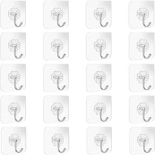 Load image into Gallery viewer, 20/10PCS Hook Self-Adhesive PVC Stainless Steel Transparent Multi-Purpose Wall Holder Door Rack Kitchen Storage Organizer Home
