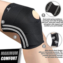 Load image into Gallery viewer, NEENCA Knee Brace for Knee Pain Compression Knee Support with Air Mesh Fabric Side Stabilizers Meniscus Tear ACL Arthritis Relie