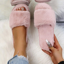 Load image into Gallery viewer, Winter Women&#39;s Furry Non-Slip Indoor Slippers Casual Warm House Shoes