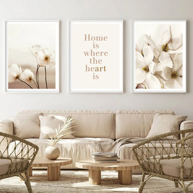 Boho Landscape Wall Art Scandinavian Canvas Paintings Abstract Flower Posters for Home Decor